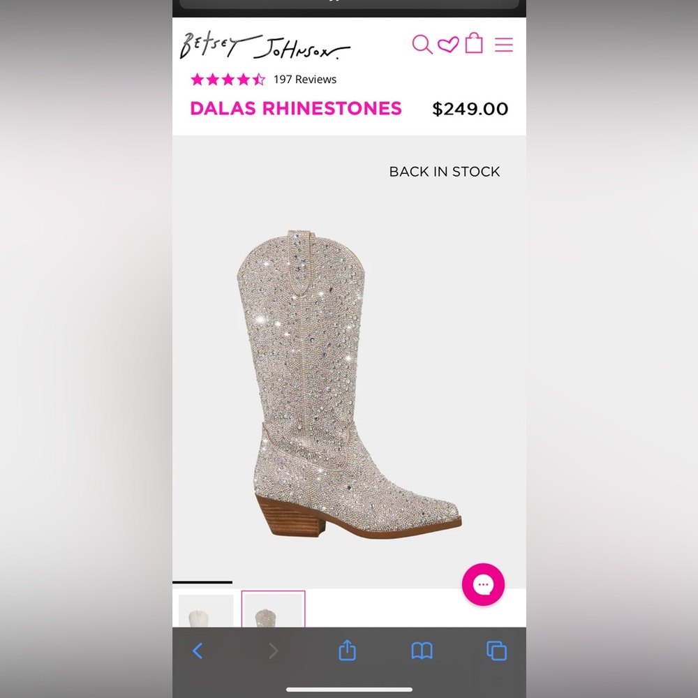 Betsey Johnson rhinestone cowboy boots